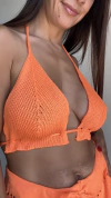 CORPIÑO TEJIDO DE HILO ORANGE CLOTILDE