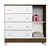 Quarto de Bebê Guarda Roupa 3P Cômoda Ariel Berço 3 em 1 Gabrielle Branco Amadeirado Carolina Baby - loja online