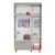 Imagem do Quarto de Bebê Retrô Guarda Roupa 3 Portas Berço 3 em 1 Ludmila Cinza Bétula Carolina Baby