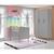 Quarto de Bebê Retrô Guarda Roupa 3 Portas Berço 3 em 1 Ludmila Cinza Bétula Carolina Baby