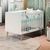 Quarto de Bebê Retrô Cômoda 4 Gavetas Lorena Berço 3 em 1 Ludmila Branco com Bétula Carolina Baby - comprar online