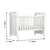 Imagem do Quarto de Bebê Provençal Cômoda com Fraldário Berço Mini Cama Lisa Branco Carolina Baby