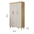 Quarto de Bebê Guarda Roupa 3 Portas com Gavetas Ludmila Cômoda 4 Gavetas com Fraldário Ludmila Berço 3 em 1 Ludmila Off White Carolina Baby - comprar online