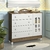 Quarto de Bebê Provençal Cômoda com Fraldário Berço Mini Cama Lisa Branco Amadeirado Carolina Baby - loja online