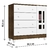 Quarto de Bebê Guarda Roupa 4 Portas Cômoda Ariel Berço 3 em 1 Lila Branco Amadeirado Carolina Baby