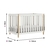 Quarto de Bebê Berço Curvo Mini Cama Ana Liz Cômoda 3 Gavetas com Fraldário Olivia Branco Carolina Baby - loja online