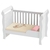 Quarto de Bebê Guarda Roupa 3 Portas Ariel Berço Mini Cama Mirelle Branco Carolina Baby na internet