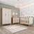 Quarto de Bebê Guarda Roupa 3 Portas com Gavetas Ludmila Cômoda 4 Gavetas com Fraldário Ludmila Berço 3 em 1 Ludmila Off White Carolina Baby