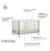 Quarto de Bebê Berço Curvo Mini Cama Ana Liz Cômoda 3 Gavetas com Fraldário Olivia Branco Carolina Baby na internet