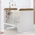 Quarto de Bebê Guarda Roupa 3P Cômoda Ariel Berço 3 em 1 Gabrielle Branco Amadeirado Carolina Baby - comprar online