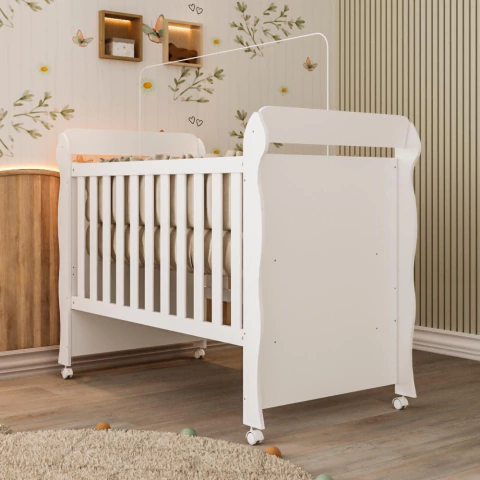 Berço Americano Mini Cama Mirelle Branco Carolina Baby