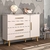 Quarto Infantil Retrô Guarda Roupa 3 Portas Lorena Cômoda Fraldário Ludmila Berço 3 em 1 Ludmila Branco Fosco Carolina Baby - loja online