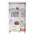 Quarto de Bebê Retrô Guarda Roupa 3 Portas Berço 3 em 1 Ludmila Branco Bétula Carolina Baby - loja online