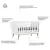 Quarto de Bebê Berço 3 em 1 Retrô Ludmila Cômoda com Fraldário Gran Lorena Off White Carolina Baby