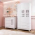 Quarto de Bebê Cômoda com Fraldário Guarda Roupa Mirelle 3 Portas Branco Carolina Baby