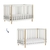 Quarto de Bebê Berço Curvo Mini Cama Ana Liz Cômoda 3 Gavetas com Fraldário Olivia Branco Carolina Baby - Carolina Baby