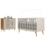 Quarto de Bebê Retrô Berço 3 em 1 Cômoda com Fraldário Ludmila Off White Carolina Baby - comprar online