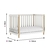 Imagem do Quarto de Bebê Berço Curvo Mini Cama Ana Liz Cômoda 3 Gavetas com Fraldário Olivia Branco Carolina Baby