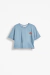 Remera Corta Smile celeste
