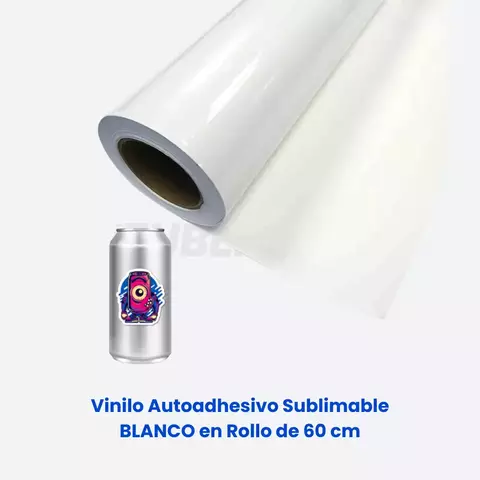 Vinilo Autoadhesivo Sublimable Blanco 60 x 100 cm