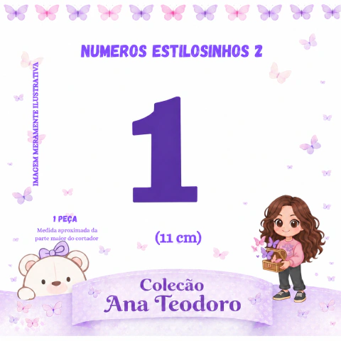 Cortador Individuais Números Estilosinhos 2. Número 1