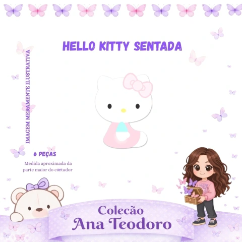 Cortador Hello kitty Sentada
