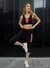 Calza Capri Deportiva Running Time, Negro/Pink - Sweet Lady