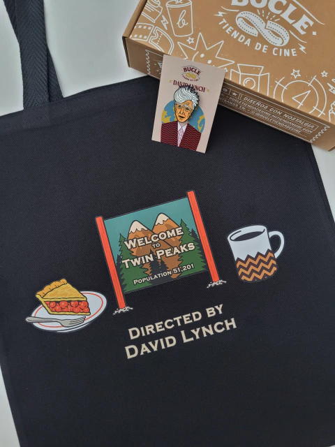 Combo Tote Bag Twin Peaks + Pin David Lynch