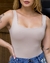 Body Feminino Alça Poliamida Cor Lisa 002