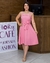 Vestido Curto Evasê Viscolinho Cor Lisa 002