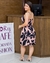 Vestido Curto Evasê Viscolinho Estampado 018 - loja online