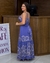 Vestido Longo Evasê Viscolinho Estampado 014 - comprar online