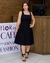 Vestido Curto Evasê Viscolinho Cor Lisa 005