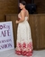Vestido Longo Evasê Viscolinho Estampado 011 - comprar online