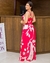 Vestido Longo Evasê Viscolinho Estampado 005 - comprar online