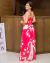 Vestido Longo Evasê Viscolinho Estampado 005 - comprar online