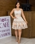 Vestido Curto Evasê Viscolinho Estampado 008