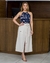 Saia Feminina Midi Linho Cor Lisa 002