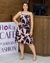 Vestido Curto Evasê Viscolinho Estampado 018 - Flor de Café Moda