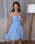 Vestido Viscolinho Curto Busto Drapeado na internet