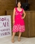 Vestido Curto Evasê Viscolinho Estampado 003
