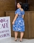 Vestido Curto Evasê Viscolinho Estampado 012 - comprar online