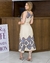 Vestido Midi Evasê Viscolinho Estampado 004 - comprar online
