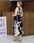 Vestido Midi Evasê Viscolinho Estampado 004 - loja online