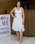 Vestido Curto Evasê Viscolinho Cor Lisa 006 - Flor de Café Moda