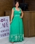 Vestido Longo Evasê Viscolinho Estampado 016