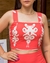 Conjunto Feminino Saia Cropped Viscolinho Estampado 001 na internet
