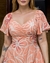 Vestido Curto Evasê Viscolinho Estampado 012 na internet