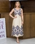 Vestido Midi Evasê Viscolinho Estampado 004