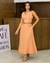 Conjunto Feminino Saia Cropped Alfaiataria Cor Lisa 001